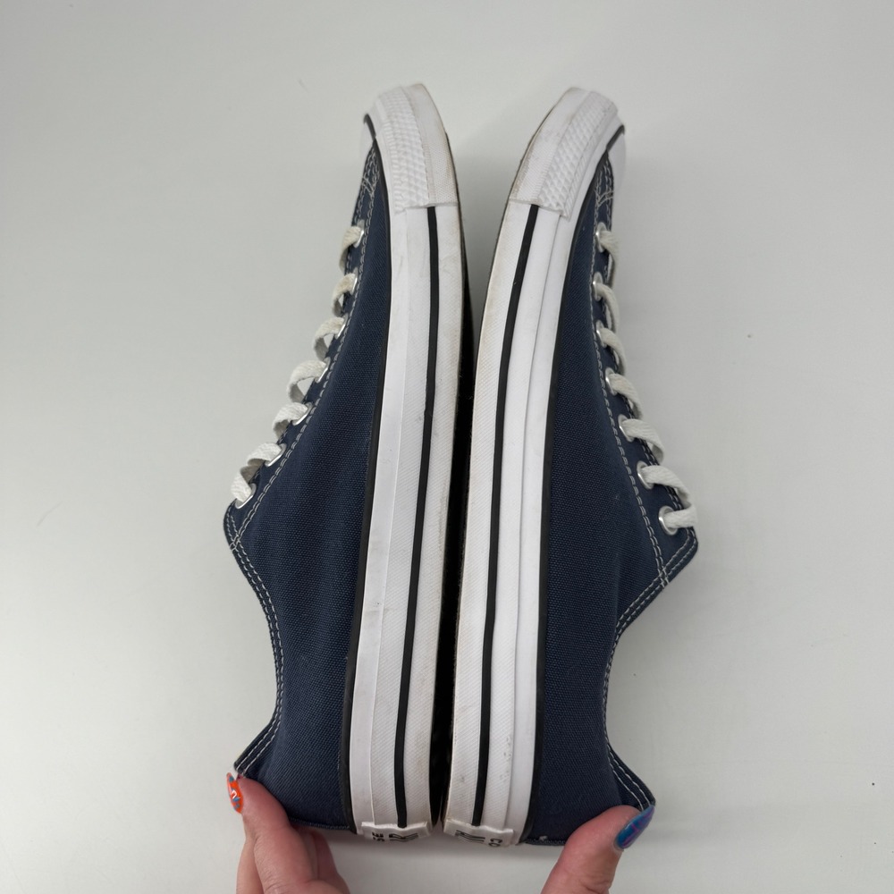 Converse Chuck Taylor Low Top Shoes M10.5 W12.5 Navy Retro Skater Indie Classic - Picture 7 of 9
